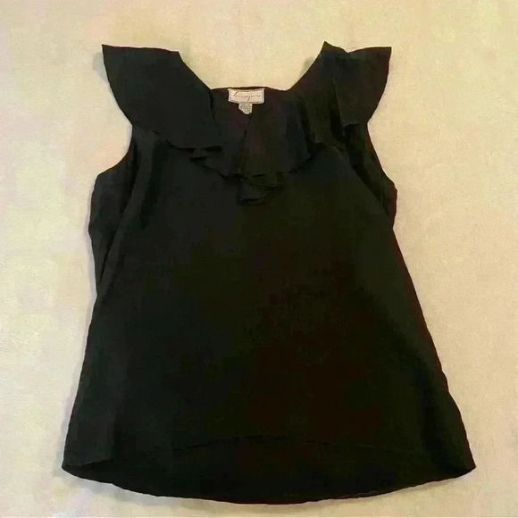 Spenser Jeremy Large 100% Silk Black Top Capsule Wardrrobe Basic Layering Piece - Picture 4 of 6